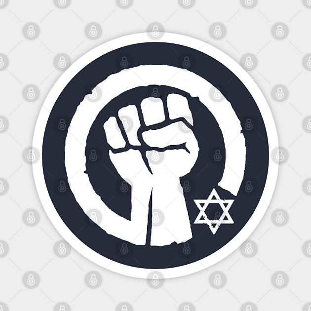 I stand with Israel - Solidarity Fist (white blue) Magnet by Tainted